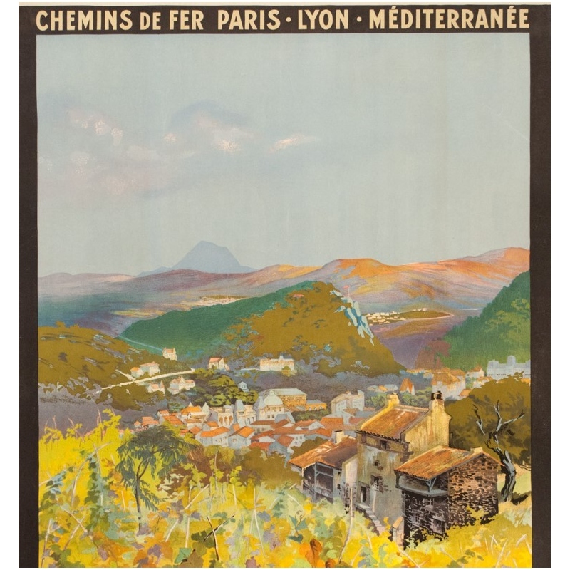 Affiche ancienne de voyage - Julien Lacaze - Ca 1910 - Chatel Guyon - 107 par 77.5 cm - 2