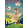 Vintage travel poster - L - 1954 - Klosters - Suisse-Grisons - 40 by 25.6 inches