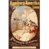 Vintage travel poster - Felix Schwormstadt - 1900 - Hambourg-amerika-linie - 41.5 by 27 inches