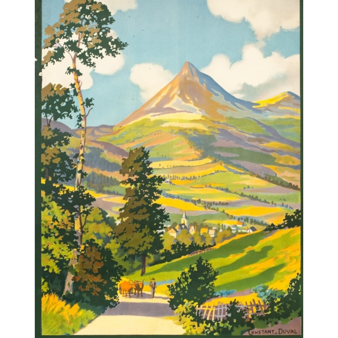 Vintage travel poster - Constant Duval - 1930 - Le puy Grillou - 39 by 24 inches - 3