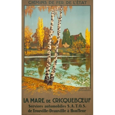 Vintage travel poster by Geo Dorival de 1925 - La Mare de...