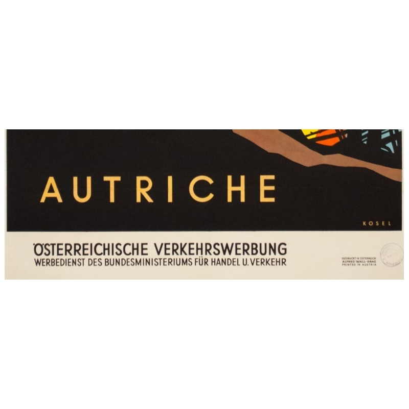 Vintage travel poster - Das kleeblatt - 1950 - Autriche - 37.4 by 25 inches - 3