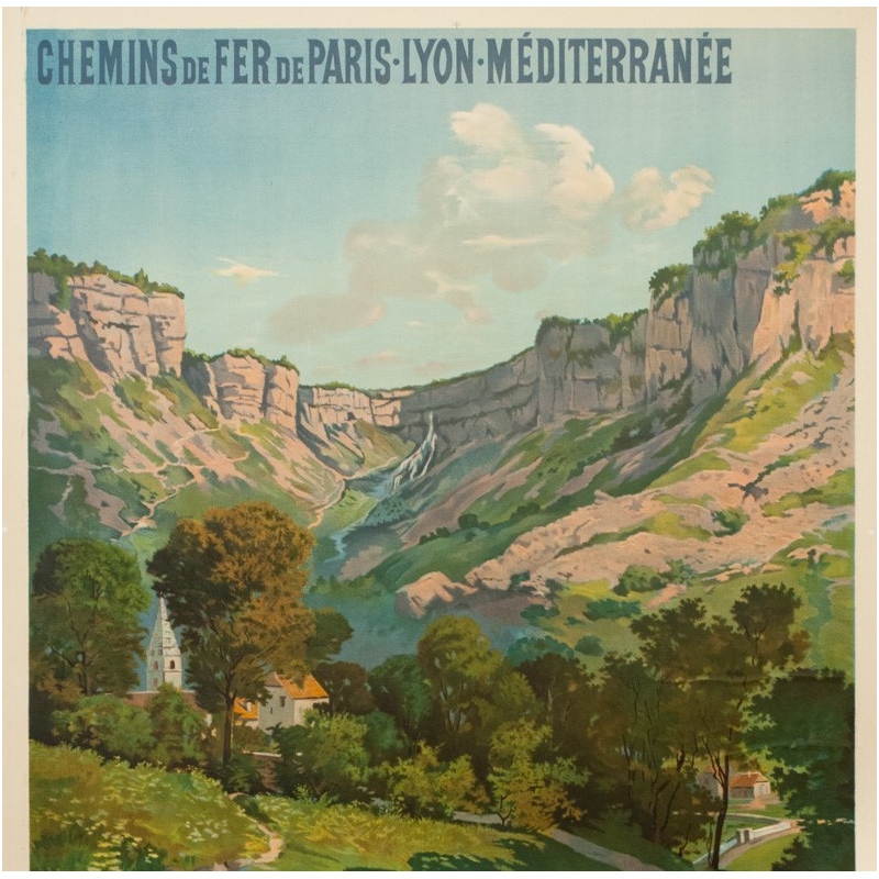 Vintage travel poster - Tanconvillle - 1898 - PLM-Grottes et cascades de Baume - 41.7 by 29.9 inches - 3 Vintage travel poster - Tanconvillle - 1898 - PLM-Grottes et cascades de Baume - 41.7 by 29.9 inches - 3