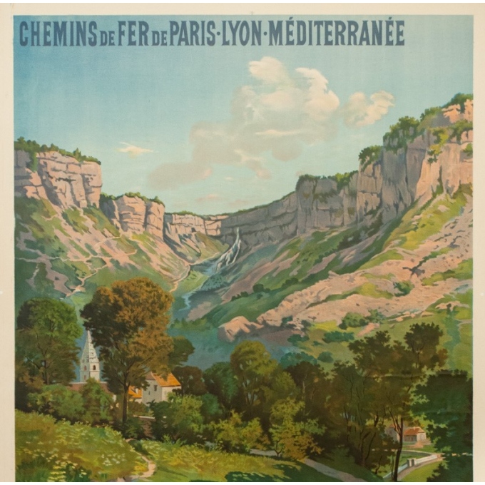 Vintage travel poster - Tanconvillle - 1898 - PLM-Grottes et cascades de Baume - 41.7 by 29.9 inches - 3