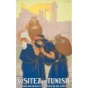 Affiche ancienne de voyage - Joseph de la Nézière - 1929- Douggas- Visitez la Tunisie - 100 par 63 cm