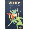 Vintage travel poster - Paul Colin - 1950 - Vichy France - 39.4 by 24.6 inches