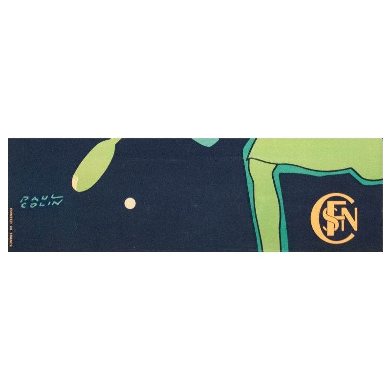 Vintage travel poster - Paul Colin - 1950 - Vichy France - 39.4 by 24.6 inches - 4