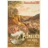 Affiche ancienne de voyage - Hugo d'Alési - 1900- Plombière les bains - 114.5 par 83 cm
