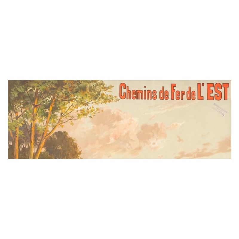 Affiche ancienne de voyage - Hugo d'Alési - 1900- Plombière les bains - 114.5 par 83 cm - 2