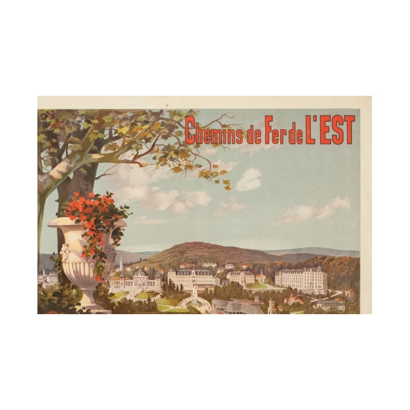 Affiche ancienne de voyage - Hugo d'Alési - 1900 - Vitel - Les Vosges - 114.5 par 81.5 cm - 2