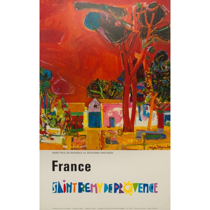 Affiche ancienne de voyage - Rogers Bozombes - 1948 - Saint Rémi de Provence - 106 par 69.5 cm