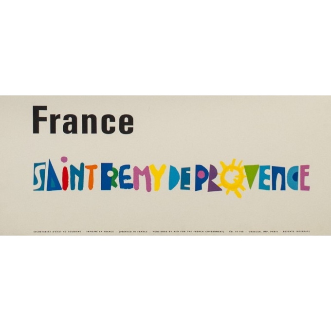 Affiche ancienne de voyage - Rogers Bozombes - 1948 - Saint Rémi de Provence - 106 par 69.5 cm - 3