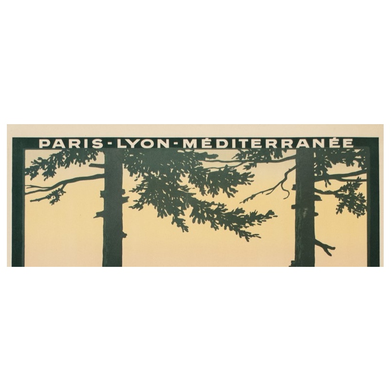 Affiche ancienne de voyage - Dorival - 1913 - Aix les Bains - 107.5 par 78 cm - 2