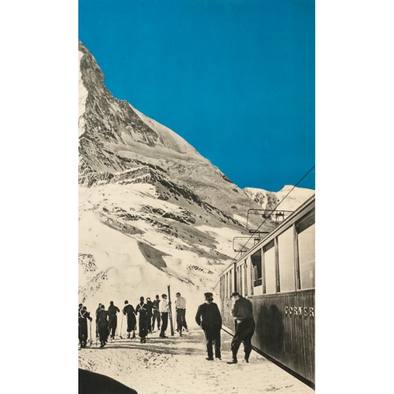 Affiche ancienne de voyage - Perrn-Barberini - 1937 - Zermatt - 98 par 64 cm - 2