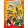 Vintage travel poster - Jal - 1959 - Provence SNCF - 39.2 by 24.4 inches - 2