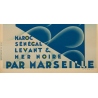 Affiche ancienne de voyage - M.Ponty - Circa 1930  - Compagnie Navigation Paquet - 104.5 par 73 cm - 3