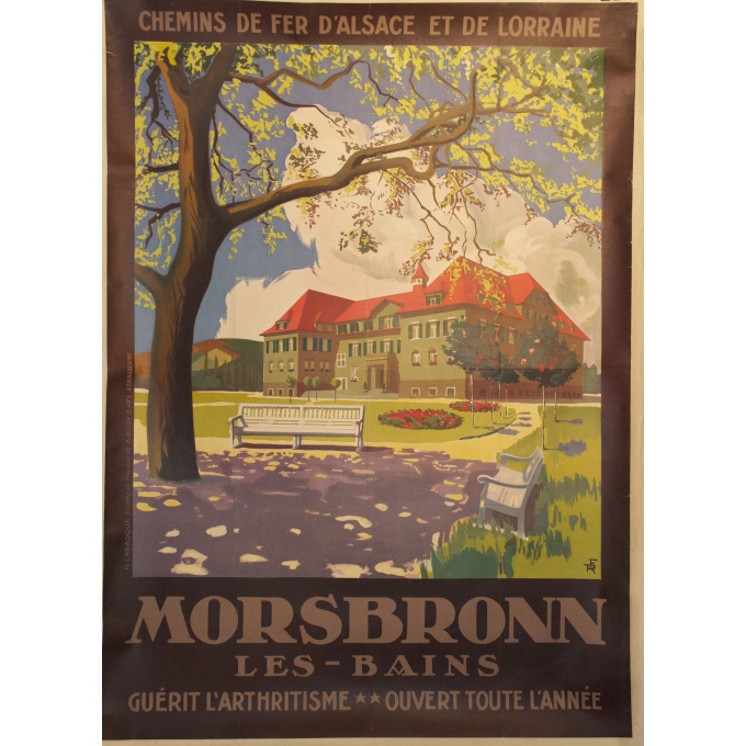 Original poster of Morsbronn les-bains eastern France. Elbé Paris.