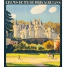Vintage travel poster - Constant Duval - 1928 - Ussé Château de la Loire - 41.3 by 29.1 inches - 2