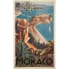 Vintage travel poster - E.Clérissi - Circa 1925 - Monaco PLM - 39.4 by 24.4 inches