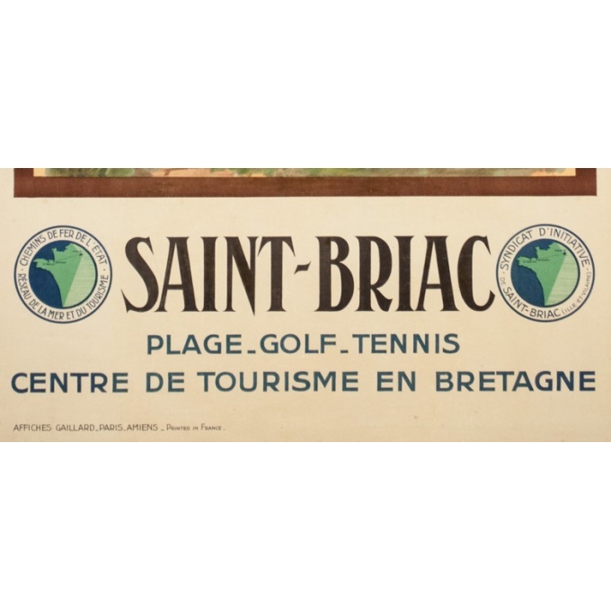 Vintage travel poster - A.Nazal - Circa 1920 - Saint-Briac - 39.4 by 24.4 inches - 3