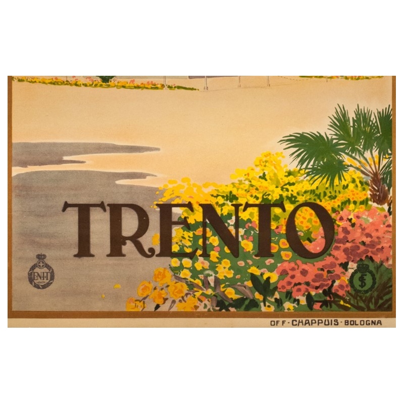 Affiche ancienne - Anonyme  - Circa 1925 - Trento Italie - 102.5 par 62 cm - 3