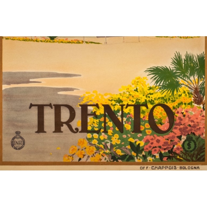 Vintage travel poster - Anonyme  - Circa 1925 - Trento Italie - 40.4 by 24.4 inches - 3