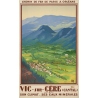 Affiche ancienne de voyage - Hallo - Circa 1925 - Vic sur Cère Cantal - 99 par 61.5 cm
