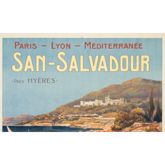 Affiche ancienne de voyage - E.Louis Lessieux - Circa 1900 - San Salvadour PLM - 108 par 77 cm - 2