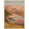 Affiche ancienne de voyage - E. Bourgeois - Circa 1900 - La Turbie  - 108 par 77 cm
