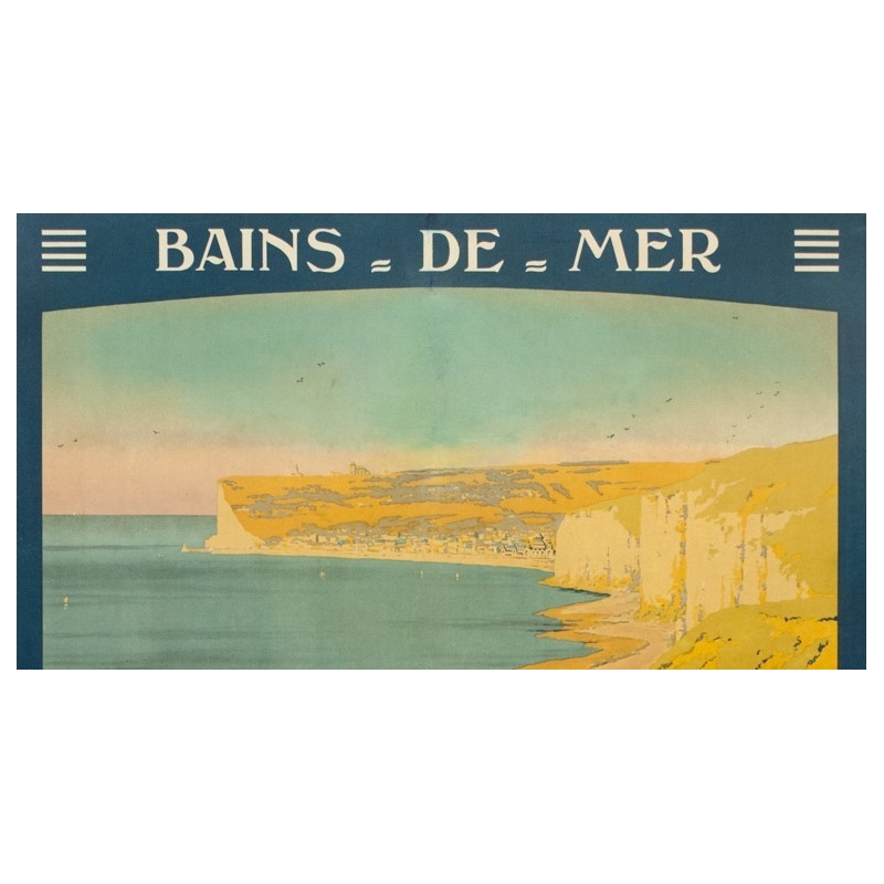 Affiche ancienne de voyage - Constant Duval - 1920 - Fécamp  - 105 par 75 cm - 2