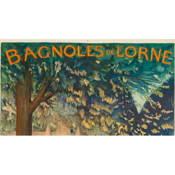 Vintage travel poster - Cléandre - 1922 - Bagnoles de l'Orme - 41.7 by 29.5 inches - 2 Vintage travel poster - Cléandre - 1922 - Bagnoles de l'Orme - 41.7 by 29.5 inches - 2