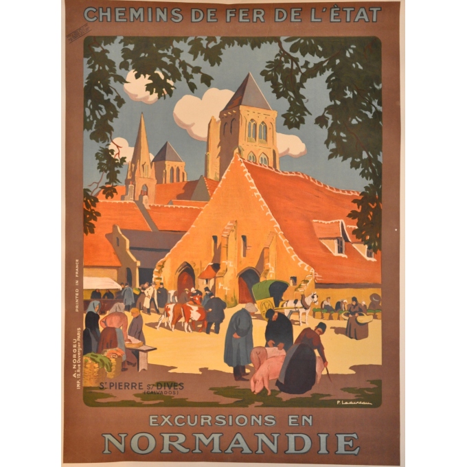 Original poster Saint Pierre sur Dives (Normandie) western France. Elbé Paris.
