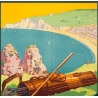 Affiche ancienne de voyage - A.Galland - 1929 - Etretat  - 100 par 62.2 cm - 2