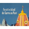 Vintage travel poster - Anonyme  - 1957 - Festival de Chars à Puri India - 39.8 by 24.6 inches - 2