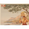 Vintage travel poster - Hugo d'Alési - Circa 1900 - Menton Citron PLM - 41.7 by 29.5 inches - 2