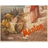 Vintage travel poster - Hugo d'Alési - Circa 1900 - Menton Citron PLM - 41.7 by 29.5 inches - 3