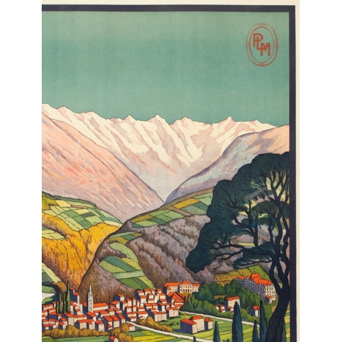 Vintage travel poster - Jean Julien - Circa 1925 - Allevard les Bains - 42.9 by 30.7 inches - 2