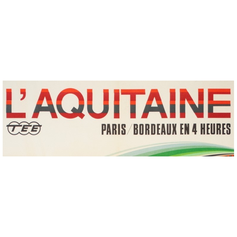 Vintage travel poster - Foré - 1971 - l'Aquitaine - 39.8 by 24.4 inches - 2