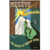 Vintage travel poster - Grozda - Circa 1950 - Megève l'ensoleillée - 39.4 by 24.8 inches