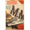 Affiche ancienne de voyage - A.Brenet - Circa 1950  - Messagerie Maritime Extrême Orient - 100 par 62.5 cm