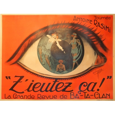 Affiche originale de théâtre Z'eutez ça ! par Clarice. Elbé Paris.