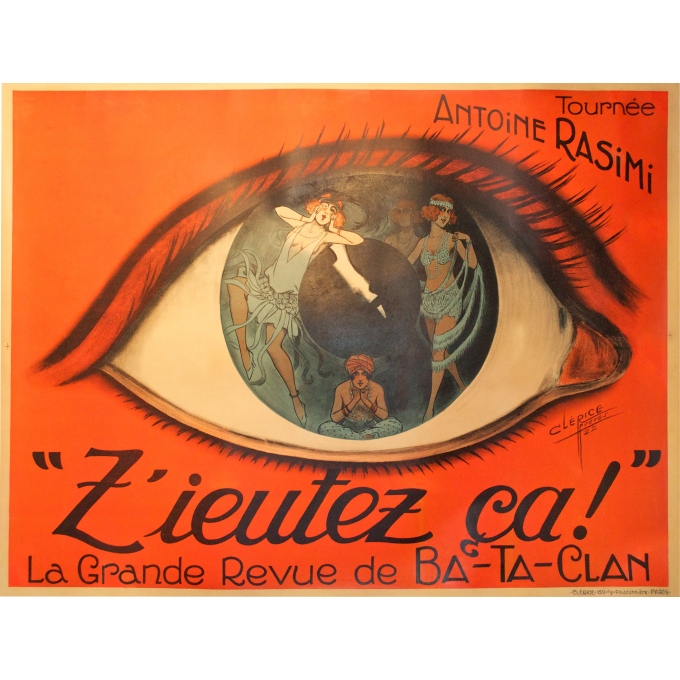 Original french theater vintage poster : Z'eutez ça ! by Clarice. Elbé Paris.
