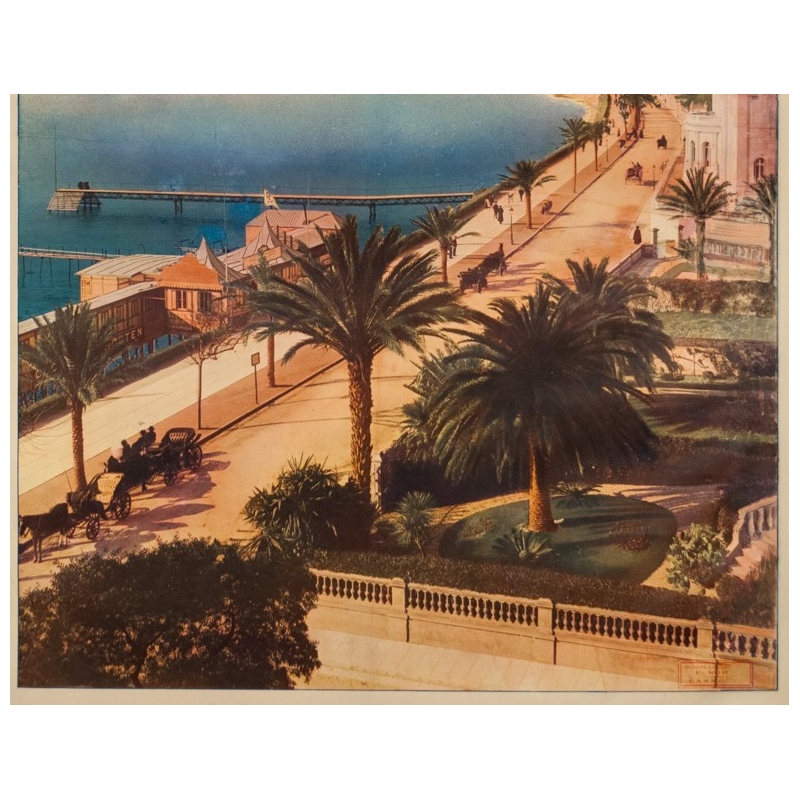 Affiche ancienne de voyage - Anonyme  - Circa 1900 - Cannes PLM - 106 par 77 cm - 3