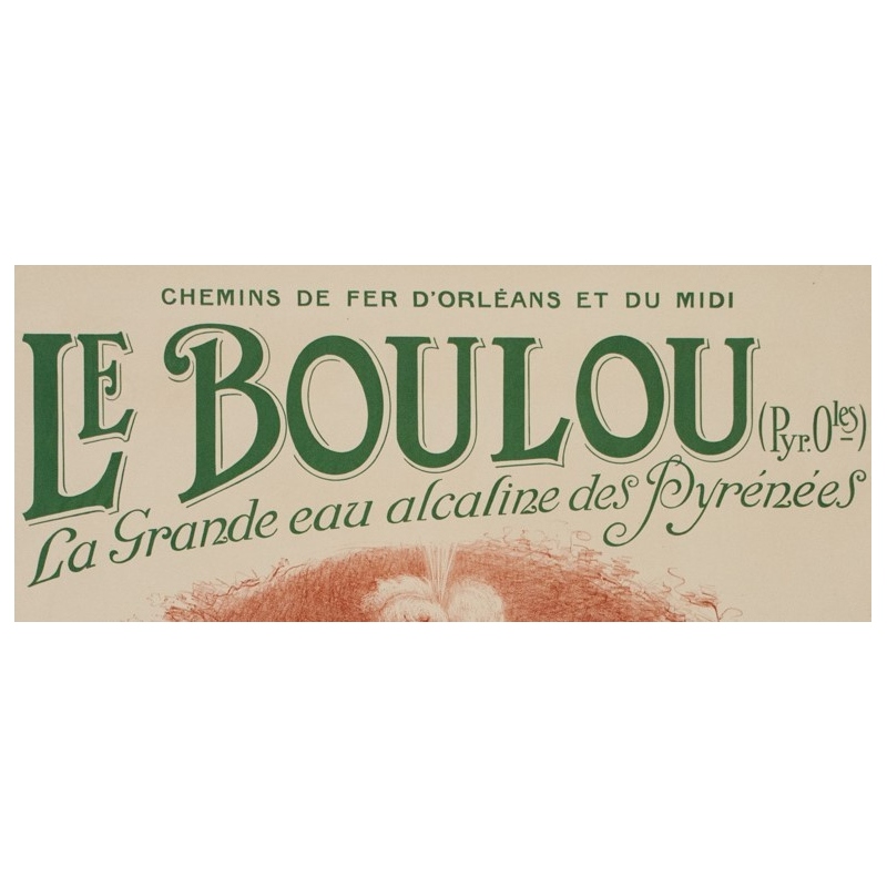 Affiche ancienne de voyage - Villette - Circa 1895 - Le Boulou - 105.5 par 75 cm - 2