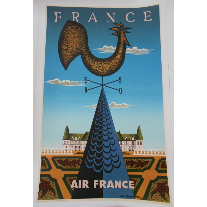 Affiche de la compagnie Air France - France. Elbé Paris.