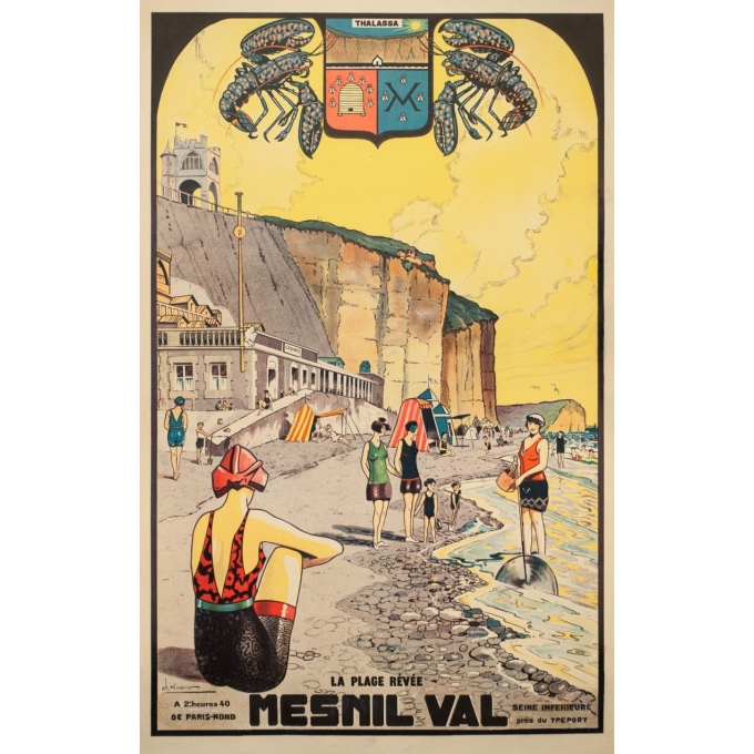 Vintage travel poster - Ch.Knorr - Circa 1925 - Menils Val - 39 by 24.8 inches