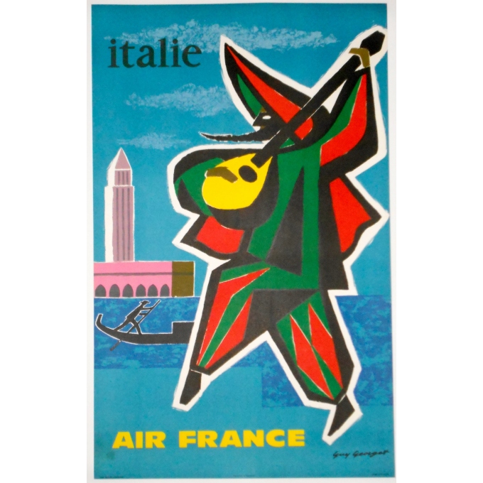 Affiche originale AIR FRANCE Italie. Elbé Paris. Affiche originale AIR FRANCE Italie. Elbé Paris.