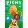 Affiche ancienne de voyage - Lefor openo - Circa 1960 - Vichy Bardot - 100 par 62 cm