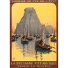 Vintage travel poster - Hallo - Circa 1925 - Camaret les tas de pois Bretagne - 41.1 by 29.5 inches