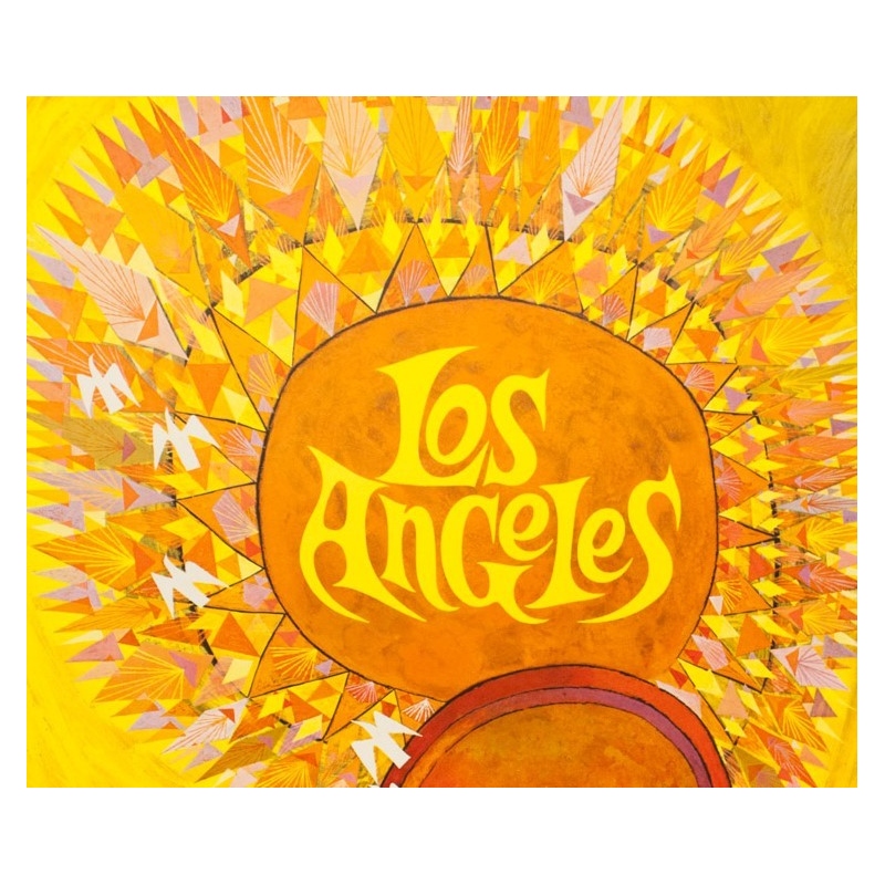 Affiche ancienne de voyage - David Klein - Circa 1965 - TWA Los Angeles Californie USA - 101 par 63.5 cm - 2